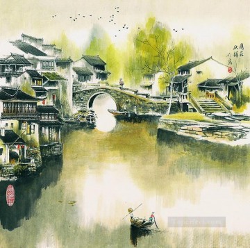 中国の伝統芸術 Painting - 曹仁栄蘇州公園と中国のジャンク品